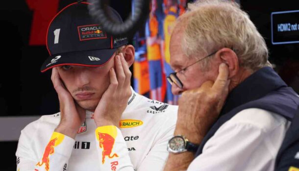 Max Verstappen con Helmut Marko