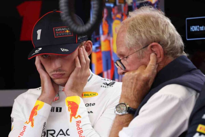 Max Verstappen con Helmut Marko