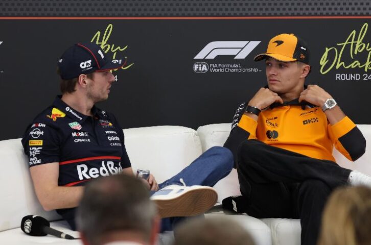 Verstappen e Norris in conferenza stampa