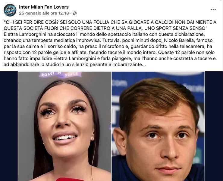 Lamborghini politano barella scandalo