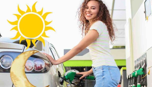 idrogeno auto carburante benzina sole luna
