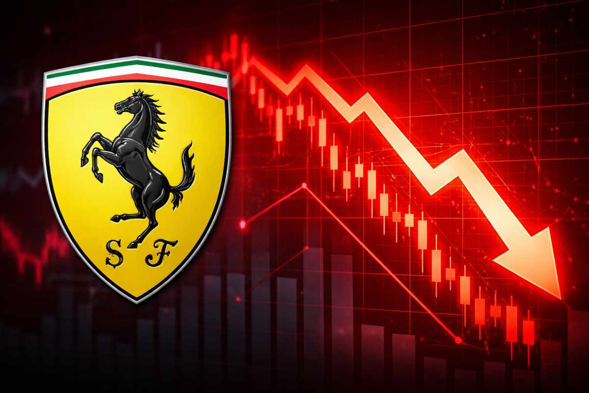 ferrari crollo in borsa