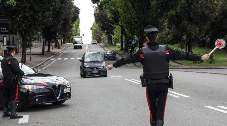 posto di blocco dei Carabinieri