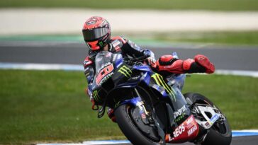 Fabio Quartararo in sella alla Yamaha