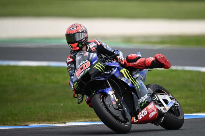 Fabio Quartararo in sella alla Yamaha