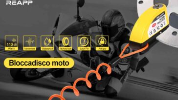Bloccadisco moto con sicura