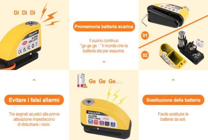 Bloccadisco moto caratteristiche