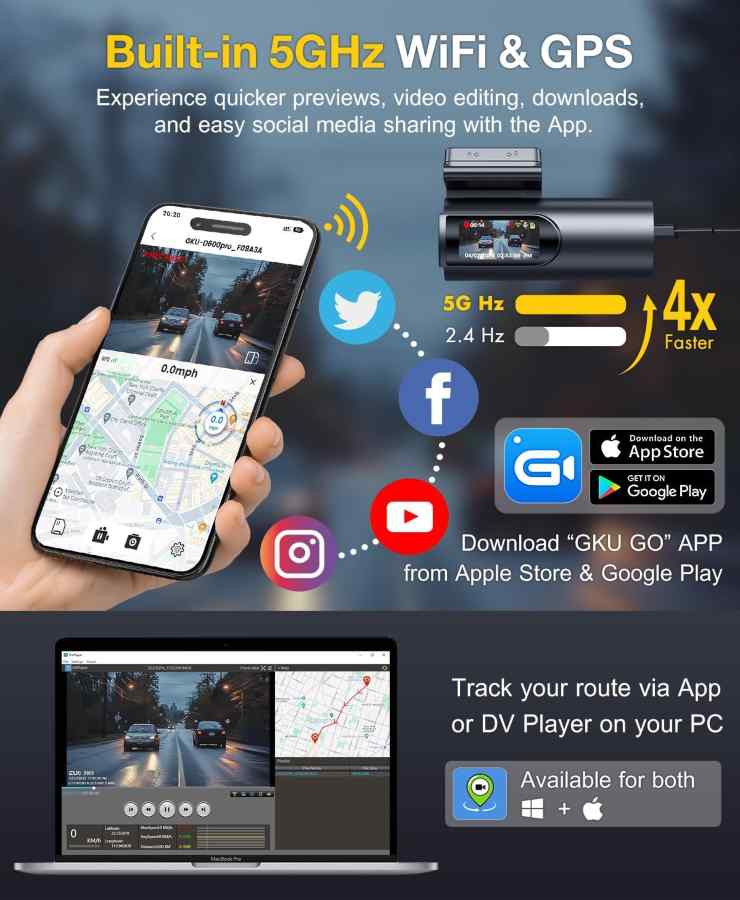 Dash cam collegata allo smartphone