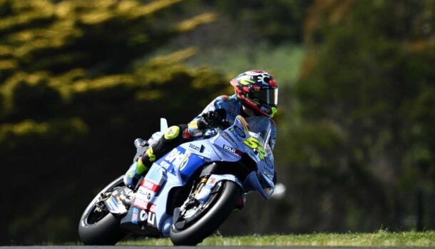 Aldeguer in pista con la Ducati del team Gresini