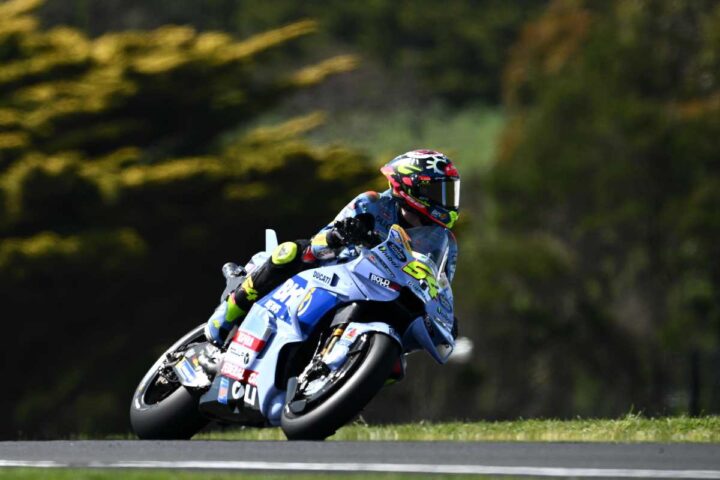 Aldeguer in pista con la Ducati del team Gresini