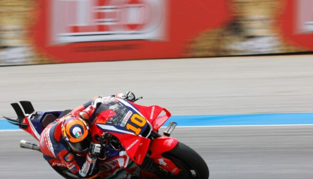 Luca Marini alla guida della Honda