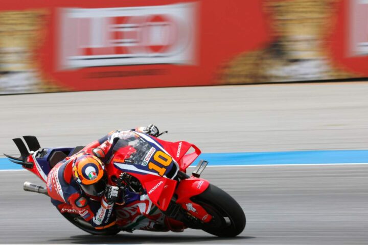 Luca Marini alla guida della Honda