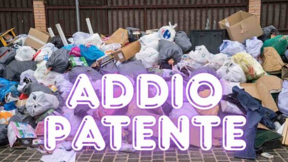 rifiuti patente auto