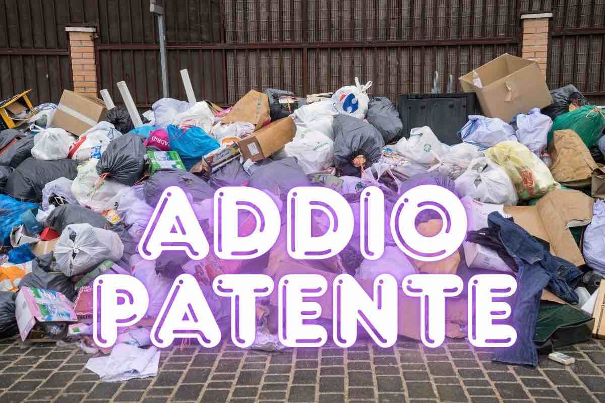 rifiuti patente auto