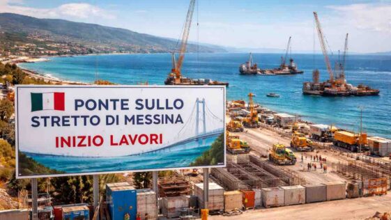 Ponte stretto Messina Salvini lavori