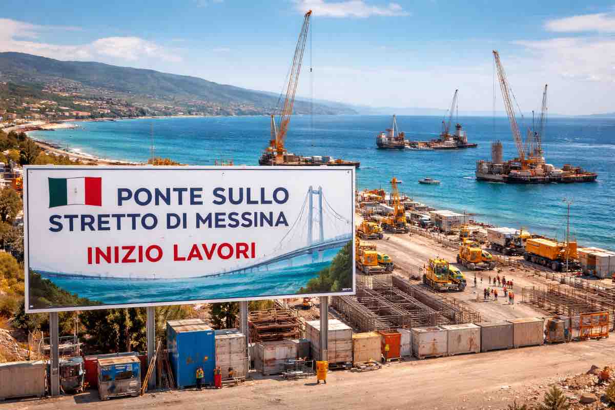 Ponte stretto Messina Salvini lavori