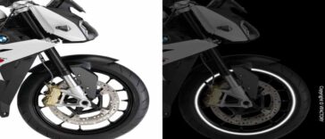 Foto moto illuminata