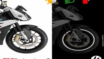 Foto moto illuminata