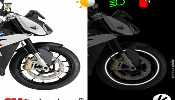 Foto moto illuminata