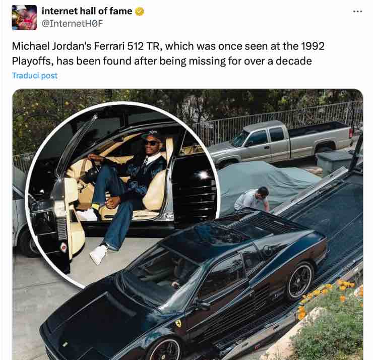 ferrari 512 tr novità michael jordan