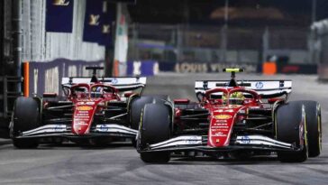 le due Ferrari di Hamilton e Leclerc