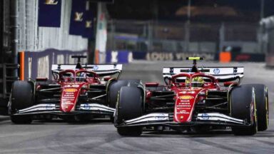 le due Ferrari di Hamilton e Leclerc