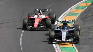 Ferrari e Mercedes in un GP di F1