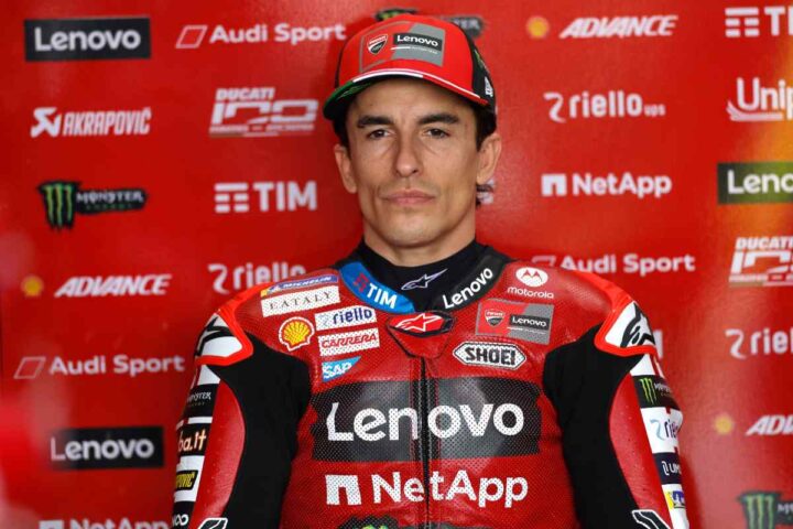 Marc Marquez al box Ducati