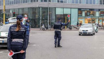 posto di blocco dei Vigili