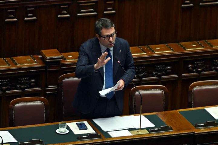 Matteo Salvini durante il question time 