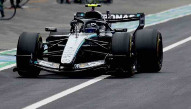 Kimi Antonelli alla guida della Mercedes