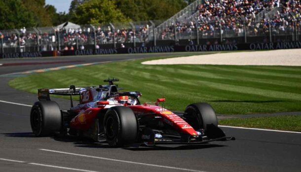 Ferrari in pista in un GP di Formula 1