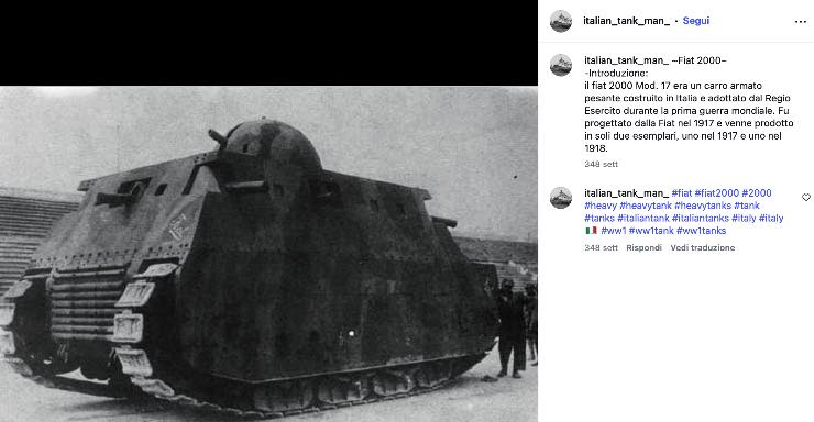 fiat 2000 carro armato