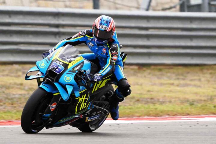Ogura in sella all'Aprilia del team Trackhouse