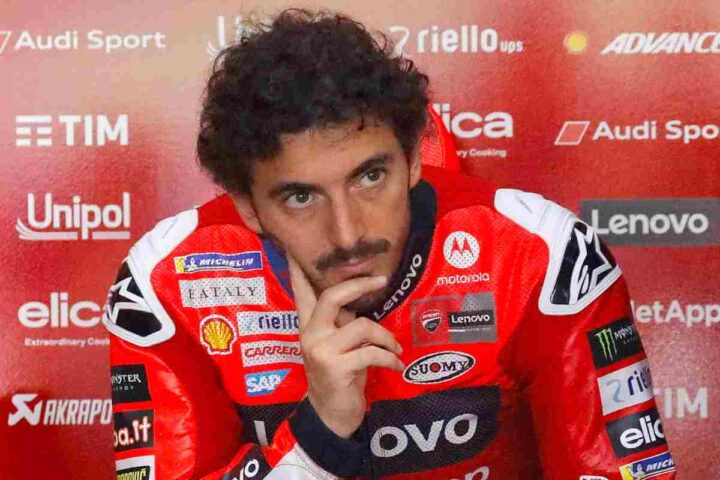 Pecco Bagnaia sofferente