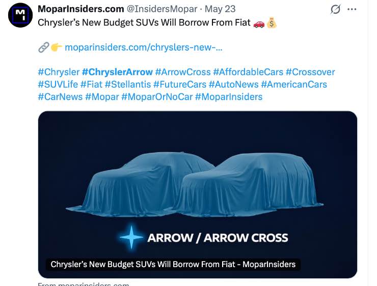 chrysler fiat arrow
